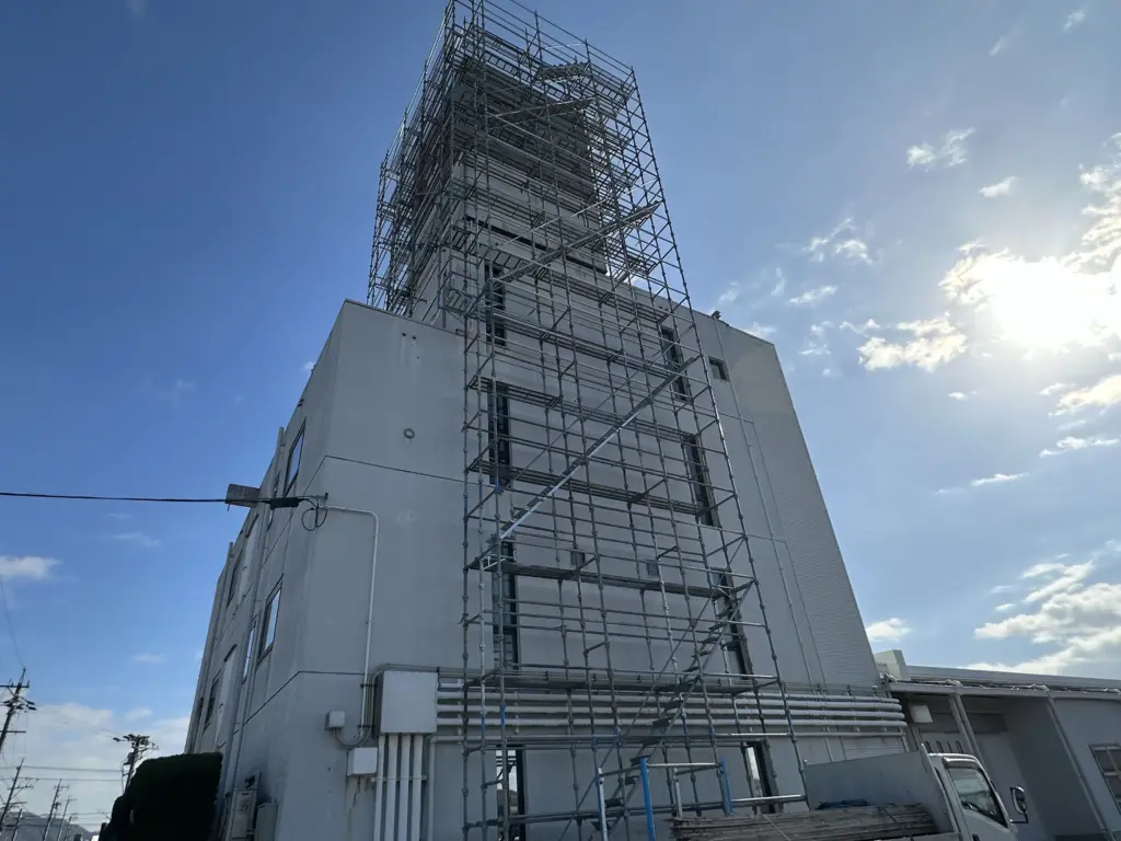 丁寧な足場の仕上がり画像